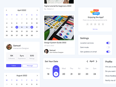 UI Components Design components design system figma design mentorkart ui mentorship platfrom modern ui mrsid web components webapp webdesign