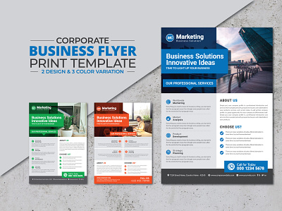 Corporate Business Flyer Template advertisement agency agent branding business commercial company consultant corporate corporate business corporate identity