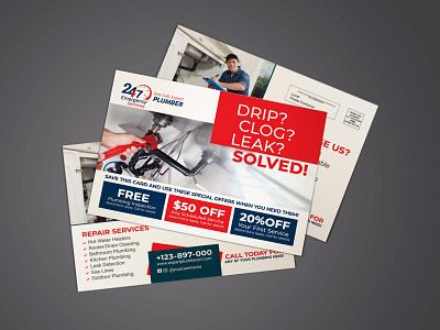 Plumber Services Eddm Postcard Template