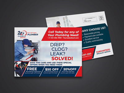 Plumbing Solved EDDM Postcard Template