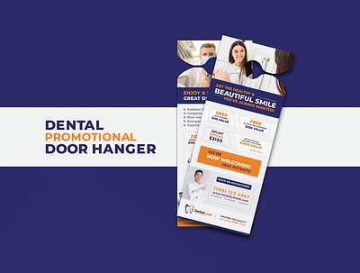 Dental Promotional Door Hanger care chiropractic clinic corona coronavirus covid19 dental door hanger dentistry door hanger health health care healthcare hospital human insurance medical medicine patient promotion promotional door hanger