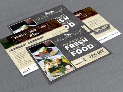 Restaurant Menu Postcard & Direct Mail EDDM Template