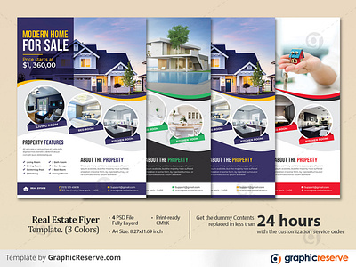 Modern Home For Sale Real Estate Flyer Template