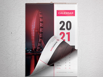 Wall Calendar 2021 branding business calendar calendar calendar 2021 calendar templates corporate calendar creative design day holiday illustration month monthly planner new year official calendar print ready calendar wall calendar 2021