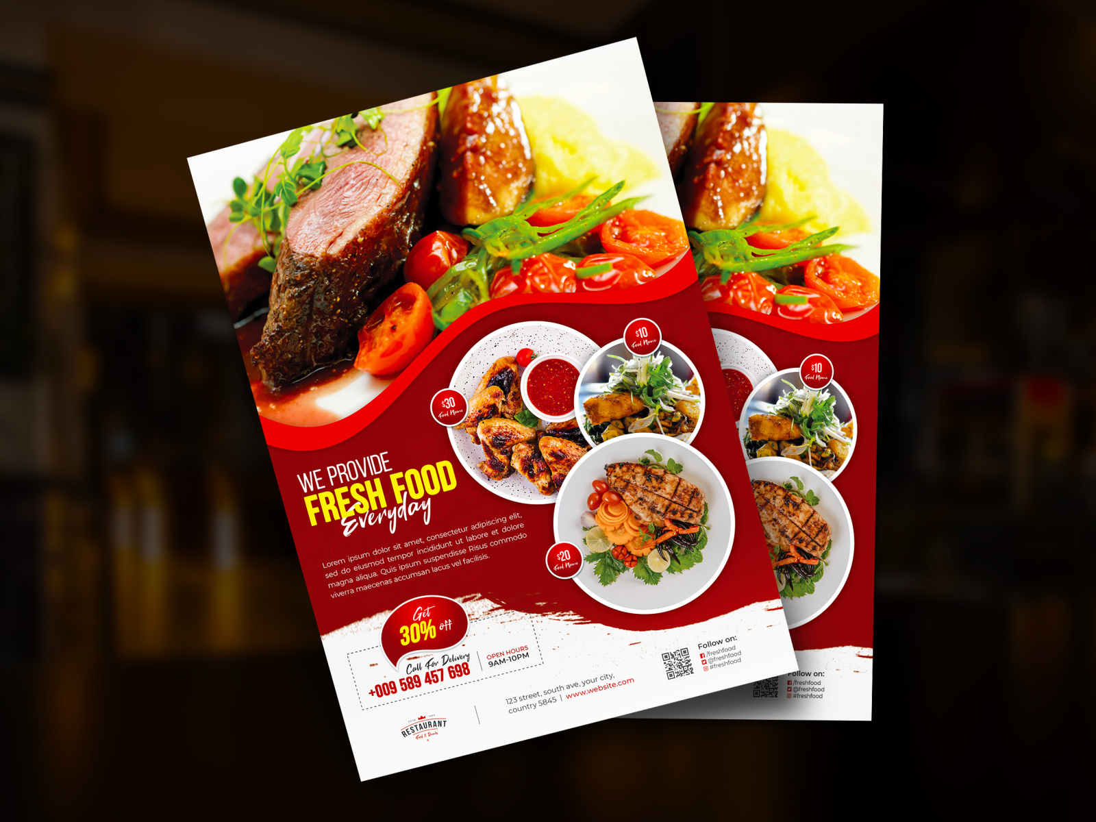 We Provide Fresh Food – Restaurant Flyer template by VisualGraphics on ...