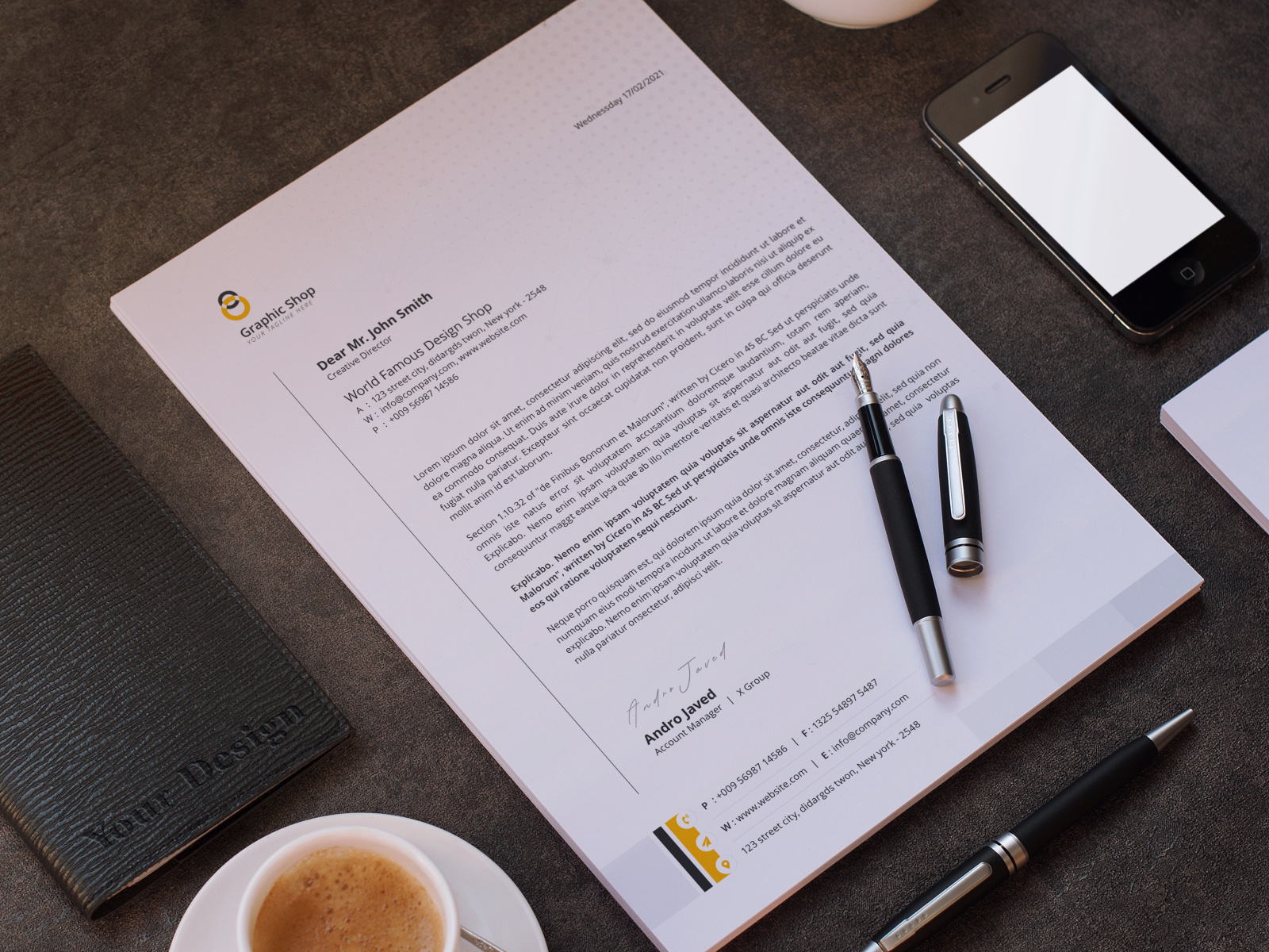 Letterhead template by VisualGraphics on Dribbble