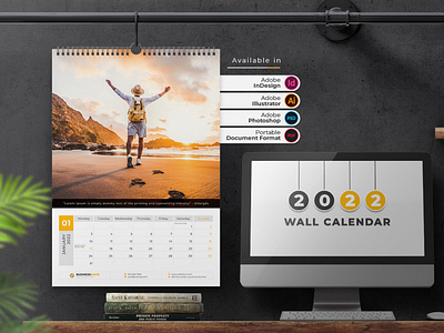 Wall Calendar 2022 template