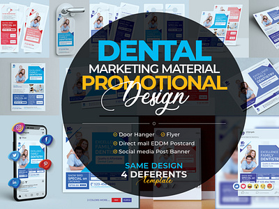 Dental Marketing Material Promotional template Bundle all in 1