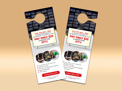 IP TV Promotional Door Hanger template iptv marketing door hanger