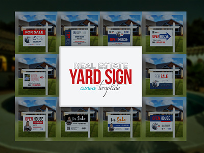 Real Estate Yard Sign templates branding graphic design home for sale