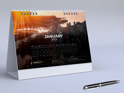 Desk Calendar 2023 orange calendar