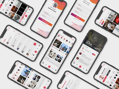 Instagram Redesign - Light Mode app app ui app ui kit app ui ux instagram redesign social media app ui ui ux design ui ux designer ux