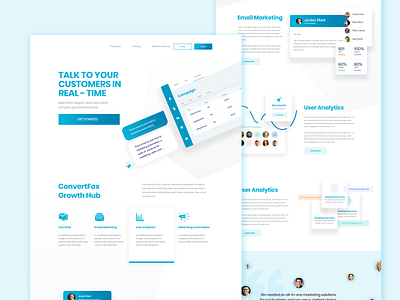 Blue Gradient Landing Page Design