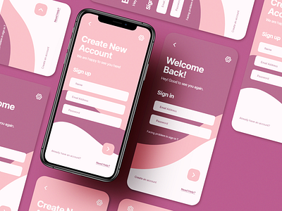 Sign Up and Sign In Screen Concept adobe adobexd app app ui app ui kit app ui ux sign in sign up ui ui ux design ui ux designer