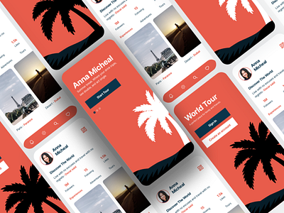 World Explore - Travelling App UI Concept app app ui app ui kit app ui ux traveler app travelling app ui ui ux design ui ux designer ux