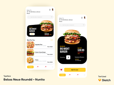 Burger Shop App UI Design Concept