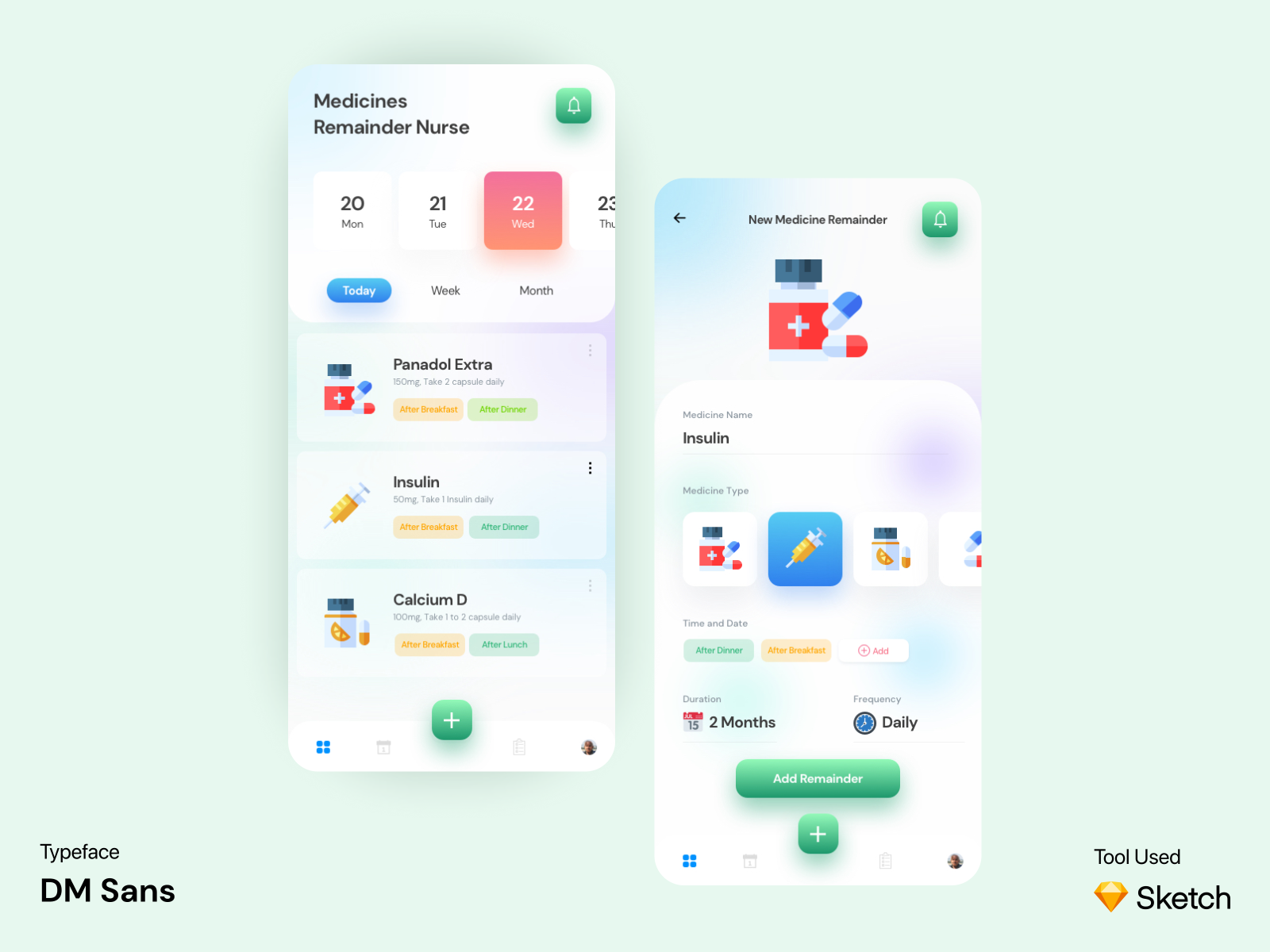 Medicine Reminder App UI Design by Mohammad Hasan on Dribbble