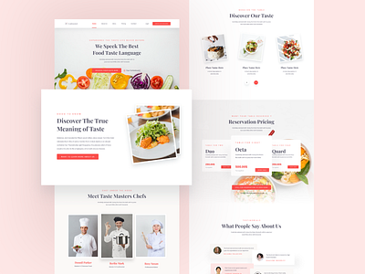 Food & Restaurant Website food web design food website design ui ux design ui ux designer webdesign website design