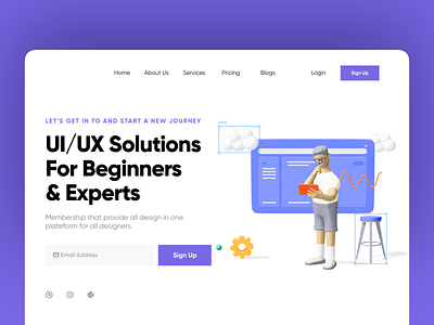 UI/UX Designing Solution - Web Header