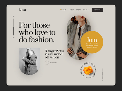 Paris fashion outfits - Web header design concept fashion web header figma landing page designer landing page designing ui uiuxdesigner uiuxdesigning ux web header web header design website designer website designing