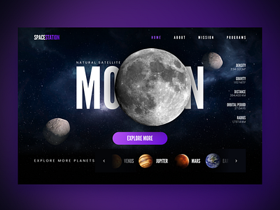 Moon Space Station - Web Header Concept