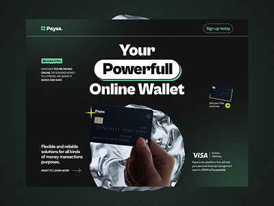 E-Wallet Web Header Design Concept