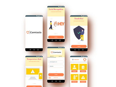 Camtasia (Facial Recognition) app design interfacedesign ui ux web