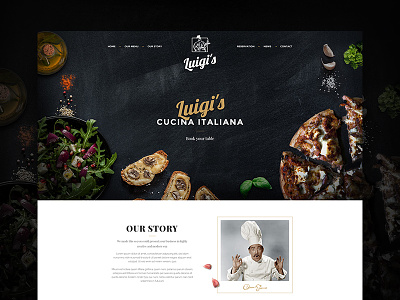 Luigi`s Restaurant food restaurant ui ux website design