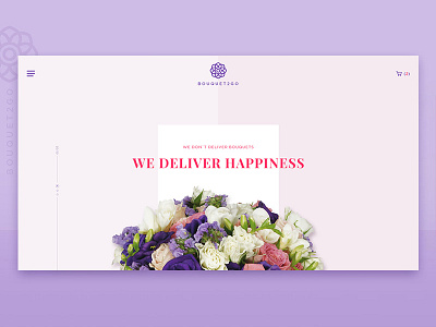 Header Preview e commerce flower shop ui ux website