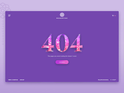 404 Page 404 flower ui ux