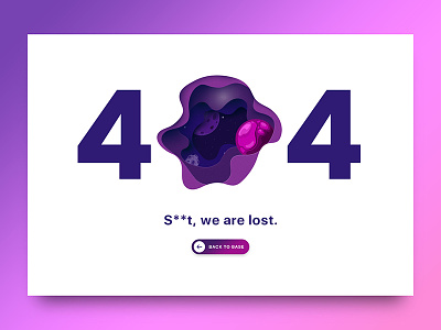 Daily Ui 404 404 dailyui space ui ux