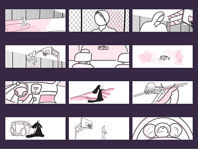 Storyboard (EVA Clinics) black and white design digital illustration drawing graphic design illustration storyboard storyboarding vector wacom intuos