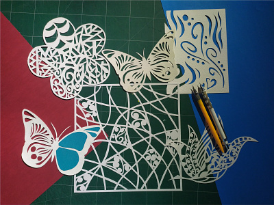 Paper cutting design handmade illustration paper paper art paper cut paper cutting
