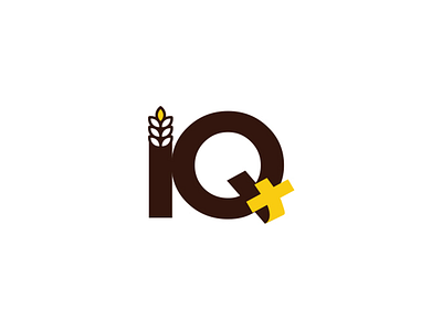 IQ Plus logo creative design flat icon logo logotype typography