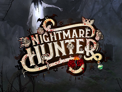 Nightmare Hunter Logo game gui logo logotype ui