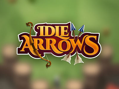 Idle Arrows Logo android animation app art branding flat game gamelogo gameui graphic icon illustration ios logo logodesign logotype minimal typography ui vector