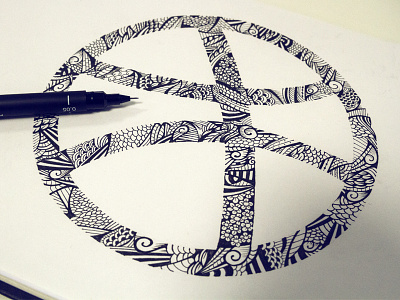Thank you Jonathan! black ink dribbble logo handdrawn illustration lineart patternwork