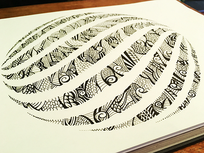 Spiralball illustration - Black Ink black black ink hand drawn handdrawn illustration ink pattern patternwork