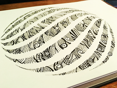 Spiralball illustration - Black Ink