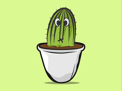 Vector Cactus Plant animation art design flat flatdesign icon illustration illustrator minimal vector