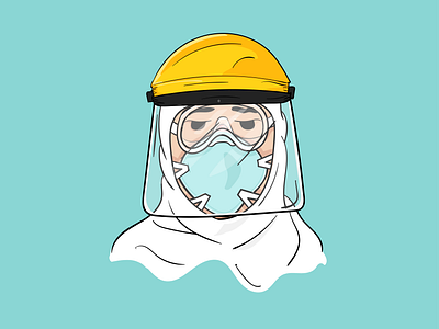 Personal Protective Equipment PPE Avatar animation avatar covid covid 19 covid19 doctor flat flatdesign hospital illustration illustrator minimal vector