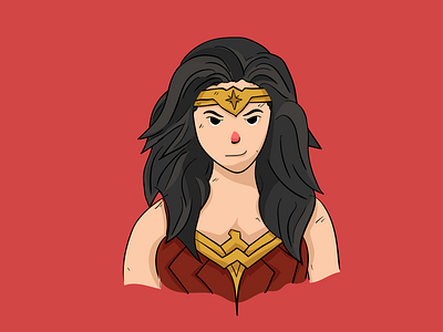 Wonder Woman DC Superheroes avatar dccomics design flat flatdesign illustration illustrator minimal vector vector art wonderwoman