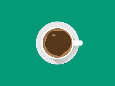 Coffee coffee cup flat illustration simple up