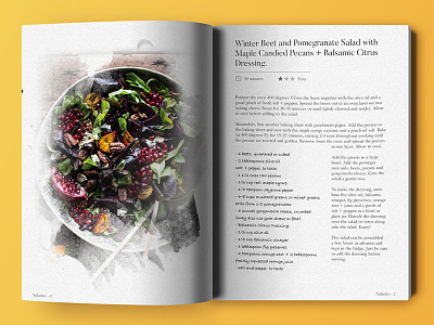 Quick CookBook layout book cook design double layout minimal page typography