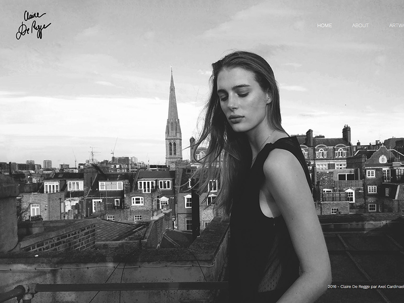 Claire De Regge - Home home minimal web design page classy black white