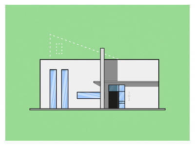 Extension architecture flat house illustration modern