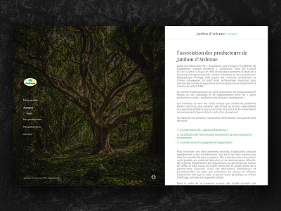 Jambon D'Ardenne - Informations artworks black classy design minimal page text web white