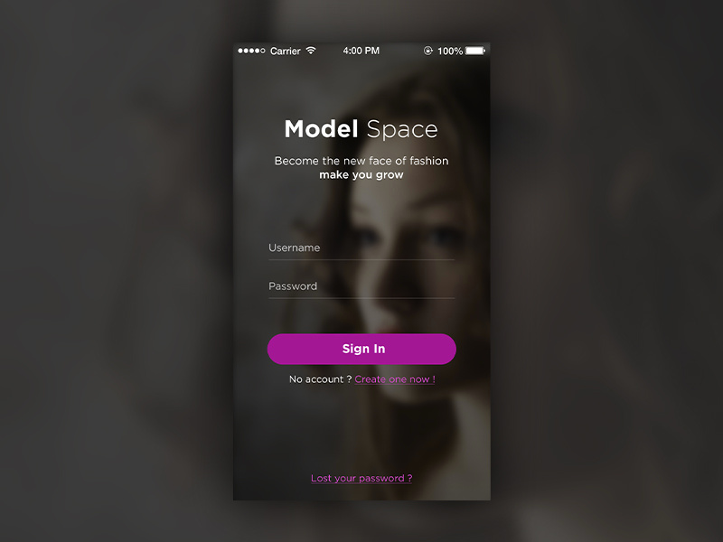 Sketch UI Design - Login Screen fashion model minimal design video youtube sketch app login