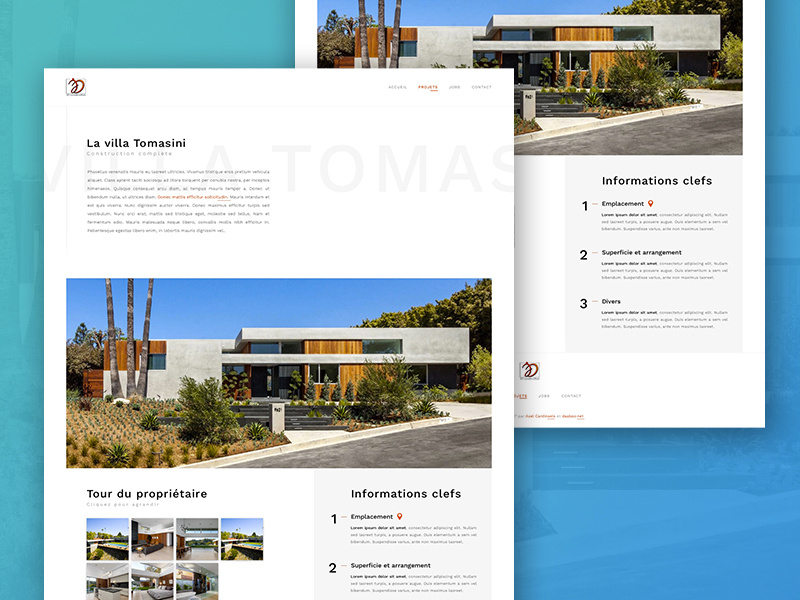 Jd Construct - Project page minimal webdesign web construction architecture projet