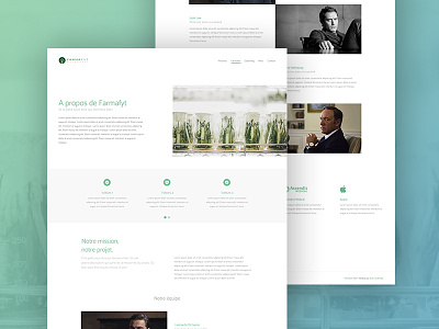 Farmafyt - About page about medecine medical minimal project projet web